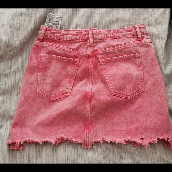 Pink Denim Skirt - Picture 2 of 3